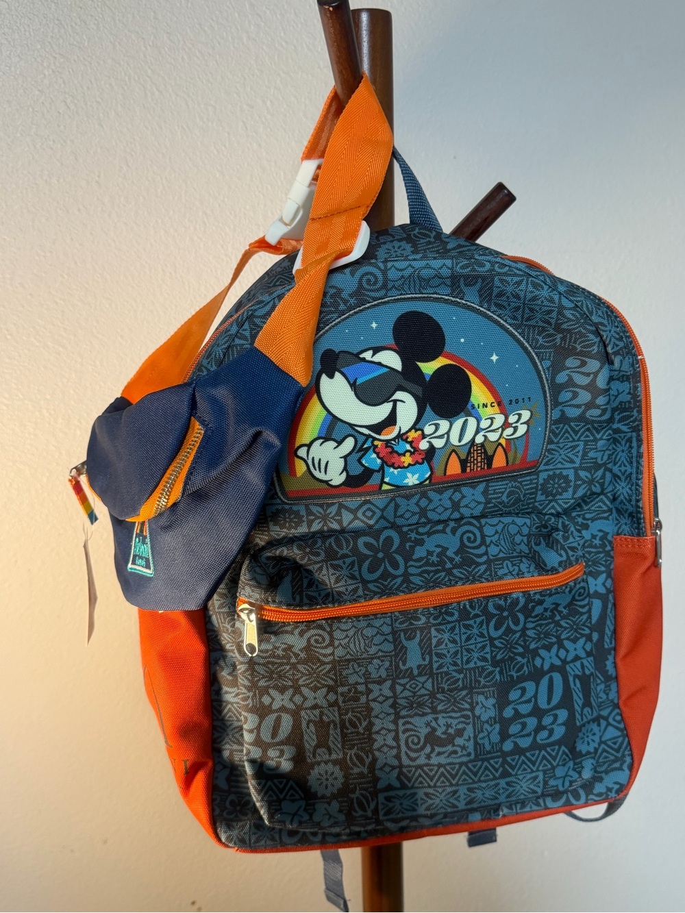 Authentic Disney Mickey Mouse Backpack w/ Fanny pack - Blue & Orange